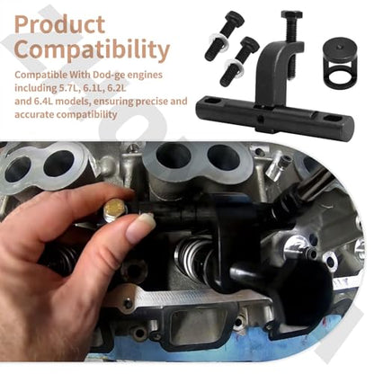 POW352003 Valve Spring Compressor Bolt Tool Compatible With Dodge Ram 5.7L 6.1L 6.2L 6.4L 3500 2500 Valve Springs Compression Train Tools