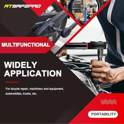 Torque Wrench Set,1/4 3/8 1/2-inch Drive Torque Wrench-20-240 in.lb,5-50 ft.lb,10-170 ft.lb,72-Tooth Dual Range Scales and Dual-Direction Adjustable Torque Wrench for Bike, Moto and Car Maintenance - style: 1/4" 20~240 IN.LB Torque Wrench 3/8" 5~50 FT.LB