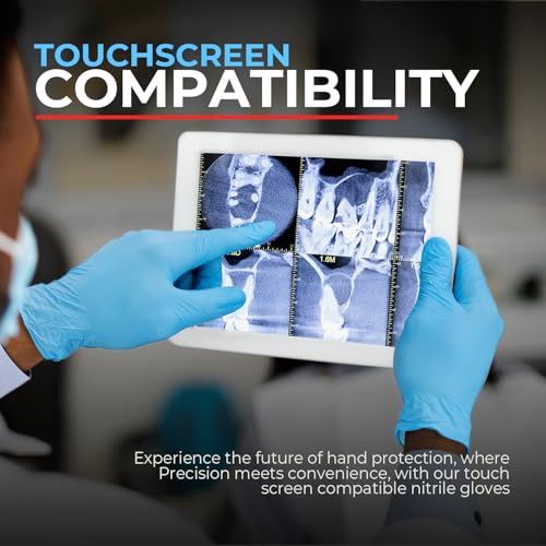London Labs Heavy Duty 6 Mil Blue Nitrile Gloves Disposable Latex & Powder Free -Extra Stretchy Fentanyl Safe |Medical,First Aid Kit,EMT|Food Safe Rubber Gloves for Cooking & Cleaning|Bulk Pack (1000) - size: Large, style: 1000 Count