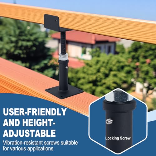 4 Pack U-Shaped Floor Jack, Heavy Duty Adjustable Steel Telepost with U-Head for 4x2, 4x4, 4x6 Joists, 6-9 Inch Adjustment Range, Screw Jack Post for Beam Support & Leveling - size: 6-9