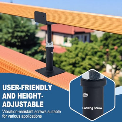 2 Pack U-Shaped Floor Jack, Heavy Duty Adjustable Steel Telepost with U-Head for 4x2, 4x4, 4x6 Joists, 6-9 Inch Adjustment Range, Screw Jack Post for Beam Support & Leveling - size: 6-9