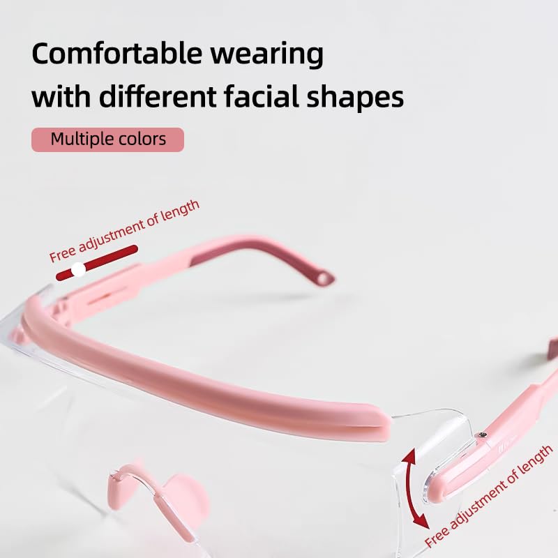 Anti Fog Safety Glasses Wraparound Safety Goggles Impact Resistance Lens Adjustable, Goggles Over Eyeglasses