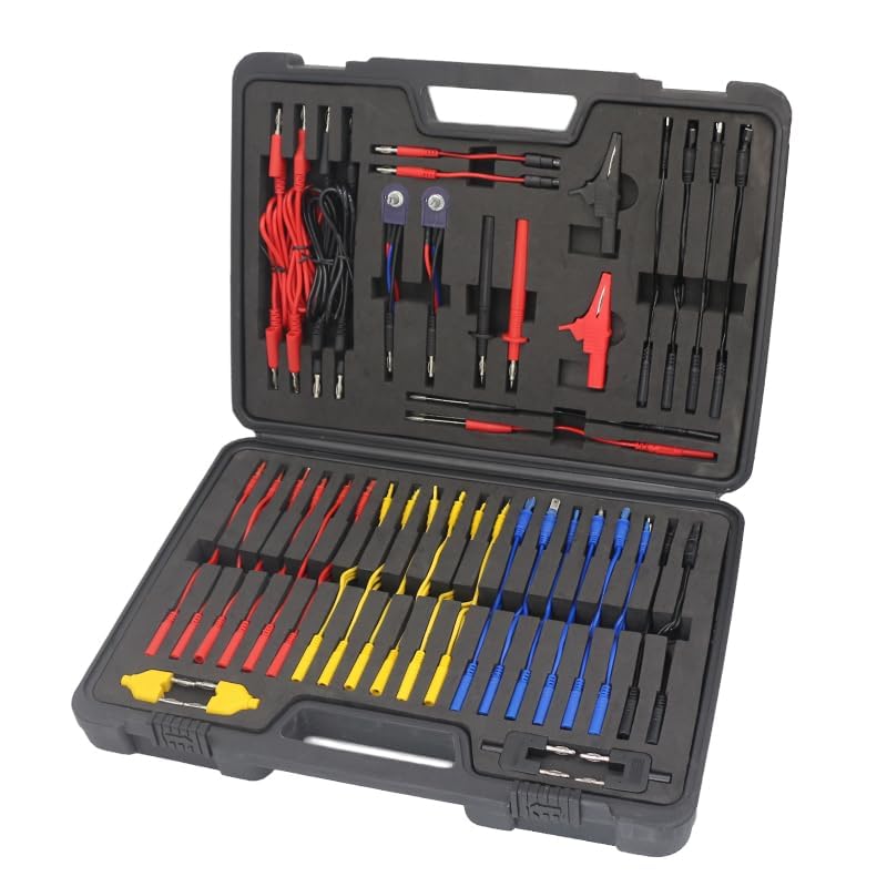 Automotive Circuit Test Leads Kit Multi Function Electrical Testers Diagnostic Tools Wire Connectors Adapter Cables with Carrying Case