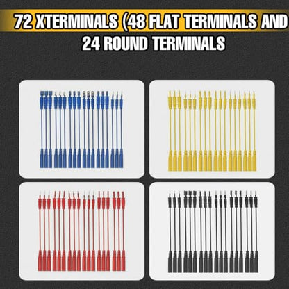 Automotive Circuit Test Leads - 92PCS Terminal Test Kit with Multimeter Probe, Electric Probe, Carrying Case, Wire Connectors, Adapter Cables