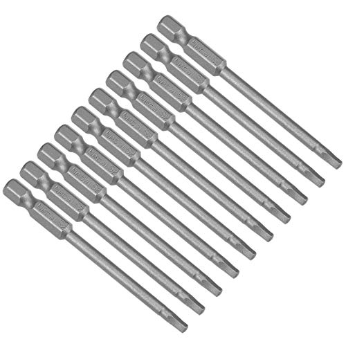 uxcell 10 Pcs H3 Magnetic Hex Head Screwdriver Bits, 1/4 Inch Hex Shank 2.95-inch Length S2 Power Tools - size: H3*75mm