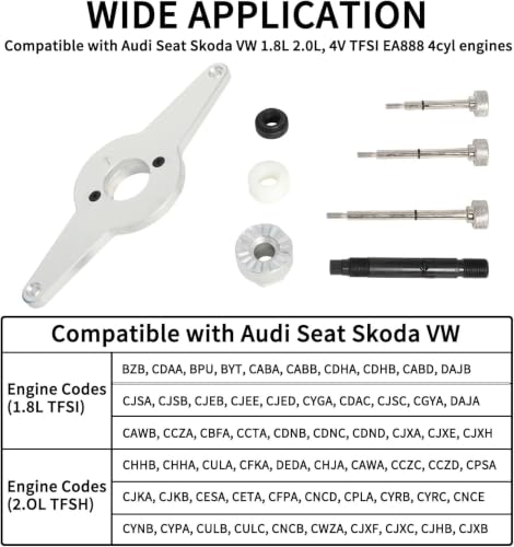 Vibration Damper Holding Tool Crankshaft Pulley Removal Tool Replace T10531 | Compatible with Audi Skoda VW 1.8 2.0 4V TFSi EA888 Gen 1 2 3 Engine Vibration Damper Assembly 4 Cylinder ﻿ - size: Gen 1 2 3
