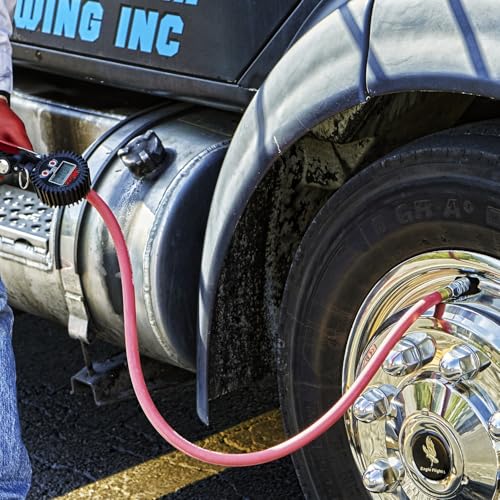 Milton 572D Pro Digital Pistol Grip Tire Inflator with Pressure Gauge - 36" Hose and Kwik Grip Safety Chuck, Made In USA 255 PSI