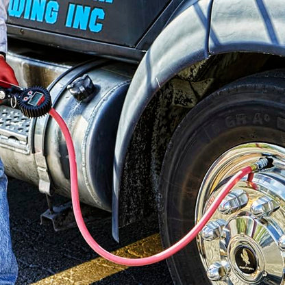 Milton 572D Pro Digital Pistol Grip Tire Inflator with Pressure Gauge - 36" Hose and Kwik Grip Safety Chuck, Made In USA 255 PSI