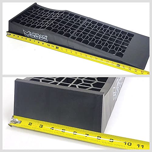 Megan 4PCS Universal Low Profile Drive-On Detachable Auto Service Ramp Black MR-RAMP-01