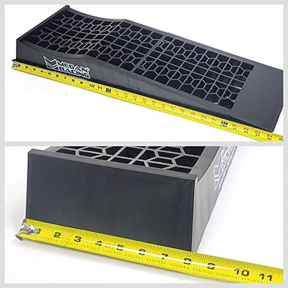 Megan 4PCS Universal Low Profile Drive-On Detachable Auto Service Ramp Black MR-RAMP-01