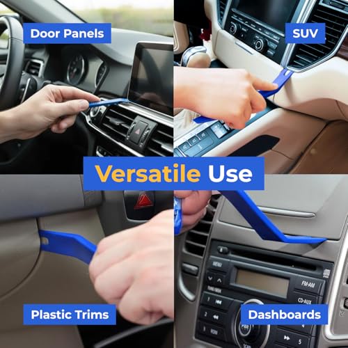 Auto Trim Removal Tool Set - 12pcs (No Scratch Plastic Pry Kit) - Auto Trim Car Tools, Easy Door Panel Removal Tool for Fastener, Clip, Molding, Dashboards, Interior Tools - size: 12 Pack