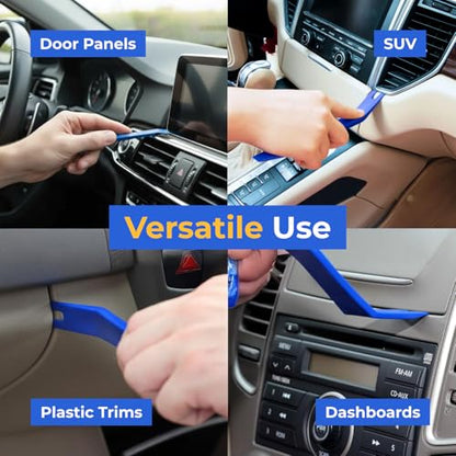 Auto Trim Removal Tool Set - 12pcs (No Scratch Plastic Pry Kit) - Auto Trim Car Tools, Easy Door Panel Removal Tool for Fastener, Clip, Molding, Dashboards, Interior Tools - size: 12 Pack