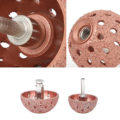 2Pcs 42mm & 55mm Tire Buffing Wheel Grinder & Patch Tool with Linking Rod | Thread Adapter Tire Repair Grinding Head Tire Patch Roller for Low & High Speed Tire Buffer - color: 42mm 55mm