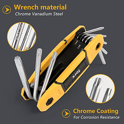 MULWARK 25 pcs Folding Allen Wrench Set | Metric & Standard SAE - Key Tool 3 Pack Portable Hex for Basic Home Repair and General Applications - style: 25 pcs Metric SAE TORX