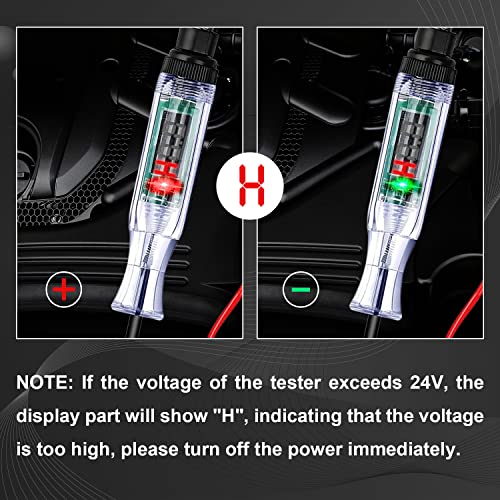 Enhanced Automotive Test Light, 3V-48V Digital Fuse Tester with Automatic Bidirectional Voltage Tester, Portable Design, and Precise Voltage Measurement for Car, RV, and Truck