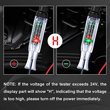 Enhanced Automotive Test Light, 3V-48V Digital Fuse Tester with Automatic Bidirectional Voltage Tester, Portable Design, and Precise Voltage Measurement for Car, RV, and Truck