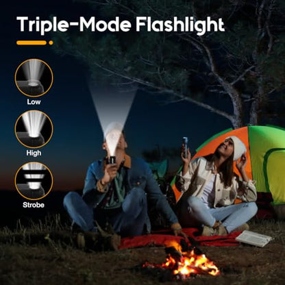 LcFun Electric Dual Arc Lighter USB Rechargeable, Windproof Plasma Lighters with LED Battery Indicator, Waterproof Flashlight Lighter with Whistle Lanyard for Camping, Survival Gear - color: Black Pro