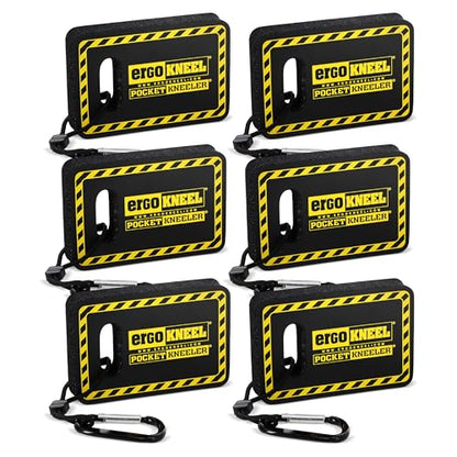 Pocket Kneeler w/Lanyard 4” x 6” x 1” 6PK | 6 Pack of 1-Inch Thick Kneeling Pad | Heavy-Duty Foam Pad Anti-Fatigue Mat | Portable Knee Mat | Industrial-Grade Protection