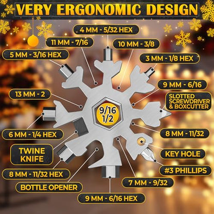 6 Pcs Multitool 18 in 1 Set — Multi Tool Keychain — Stainless Steel Compact Screwdriver Tool, Ergonomic & Lightweight Design, Bottle Opener | Сhristmas Stocking Stuffers for Adults - style: 6 Psc Multitool