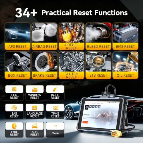 THINKCAR OBD2 Scanner Diagnostic Tool Lifetime Free, ThinkScan 689 Car Scan Tool with 34 Reset Function,Scanner for Car with 3000+ Active Test,Advanced ECU Coding BI-Directional,Autoauth for FCA SGW