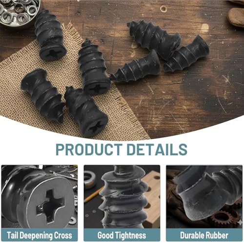 80 PCS Tire Repair Rubber Nail Kit, Tire Plug Kit, Tire Plugs, Complete Tire Repair Screws for Emergency Roadside Puncture Fixes, Includes Screwdriver for DIY Car Maintenance (L*40,S*40)