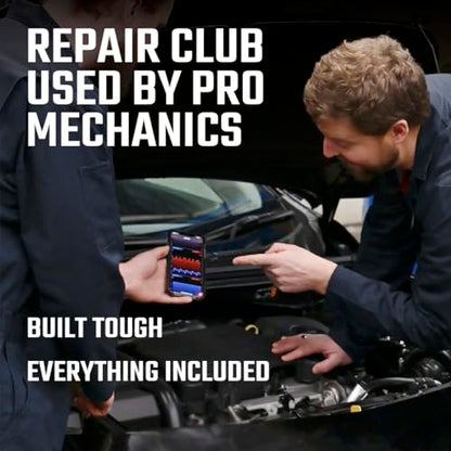 Repair Club Pro OBD II Scan Tool for iPhone and Android - No Subscription Fee - All System OBD2 Scanner All Vehicles 1996+