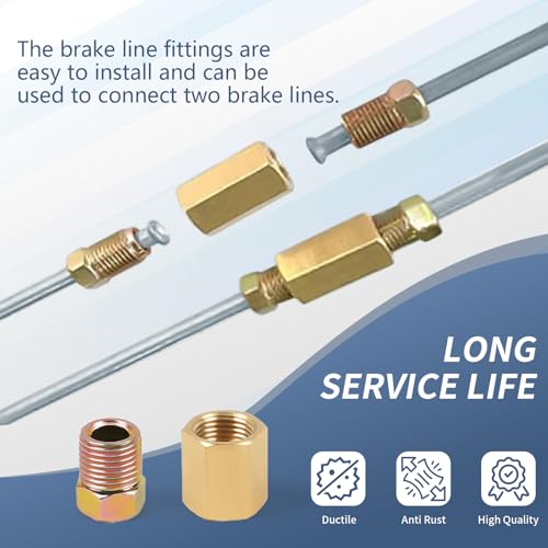 3/16" 25FT Zinc Coated Brake Line Kit with Inverted Nuts and Unions, 3 in 1 Tube Bender, Brake Line Clips, Copper Coil Repair Kit for Car Industrial Hydraulic Brake Systems(Silver) - color: Silver, size: 3/16"