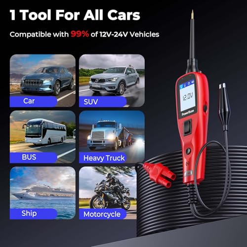 Autel PowerScan Automotive Circuit Tester: 2026 Power Circuit Probe Tool, 12-24V Electrical Short Open Breaker Circuit Finder, AC/DC Current Resistance, Duty Cycle, 20FT Extension Cord for All Cars