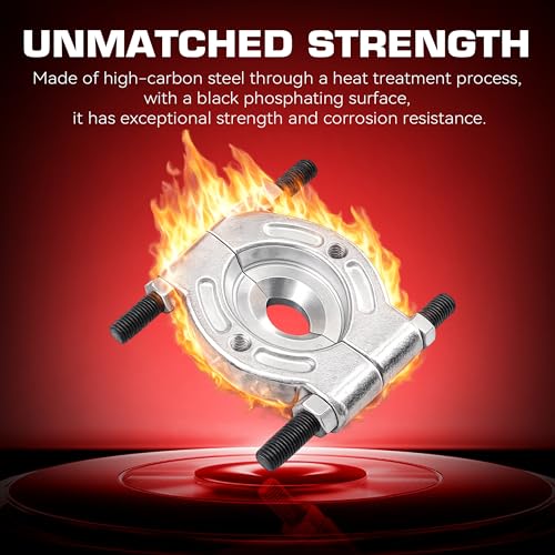 KOOPOOL Bearing Puller and Splitter Kit, Separator and Puller Set, Pinion Bearing Puller and Wheel Removal Tool, 5 Ton Capacity Bearing Separator with 2’’ and 3’’ Bearing Separator Jaws, 14Pcs - color: RED