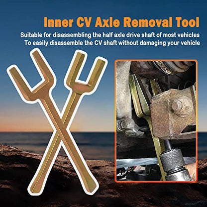 Inner CV Axle Removal Tool Set & Front Wheel Drive Axle Puller for Use on Front Wheel Drive Vehicles,Front Wheel Drive Fork Joint Shaft,CV Axle Puller-Remove Most Vehicles’ Half-Shaft Drive Axles