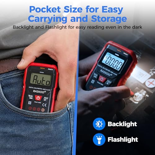 Premium True RMS Multimeter Tester, Digital Multimeter Auto Ranging | 4000 Counts, NCV, Smart Digital Multimeter Voltage Tester for AC/DC, Resistance, Continuity for Home, DIY and Automotive Use