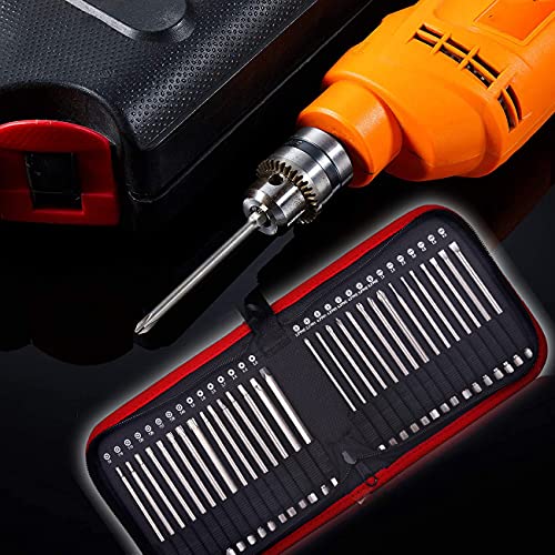 30 Pcs Long Screwdriver Bits for Drill Set, Mixiflor 1/4 Inch Hex Shank S2 Steel Magnetic 4 Inch Long Drill Bits with Storage Box(Slotted+Cross+Square +Torx) - style: Combination (Slotted+Cross+Square +Torx)
