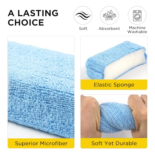 Autocare 10 Pack Car Wax Applicator Pad Rectangle Foam Premium Grade Microfiber Applicator Pads