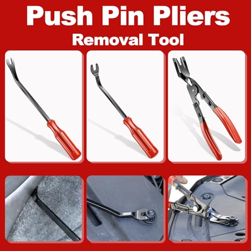 Keze 24Pcs Trim Removal Tool Set with Pick & Clip Removal Tool, Sticker Scraper, Automotive Plastic Pry Tool, Car Panel Door, Stereo, Fastener Remover Kit, for Auto Interior, Molding, Dash(Red) - color: Red-Auto Trim Removal Tool Kit