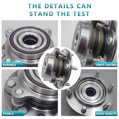 950-001 Front Wheel Bearing Hub Assembly for Toyota 4Runner, Tacoma, FJ Cruiser 2003-2021, Lexus GX460 2010-2021, GX470 2003-2009, 515201 (2PCS) - size: 950-001