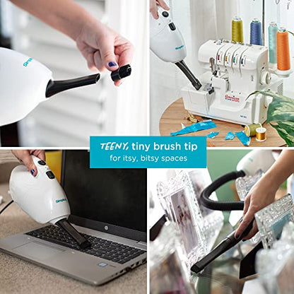 Simplicity Vacuums Flash Mini Handheld Vacuum, F1 | with Attachments, Powerful Corded Hand Vacuum, For Craft and Sewing Projects, Small Vacuum for Car Detailing