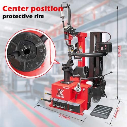 XK-987V Heavy Duty Tire Changer Machine with Bead Blaster | 110V Wheel Changer for Truck, SUV and Van Rims 12-30 inches | 18-Month Parts Replacement