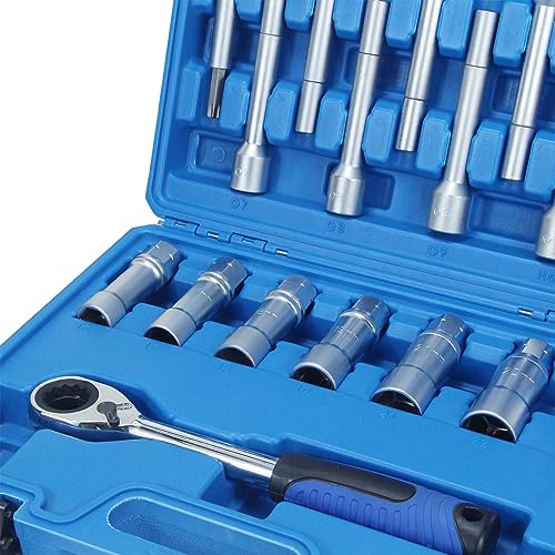 18PCS Steering Hub Suspension Shock Absorber Strut Nut Removal Tool Socket Set - size: 18pcs