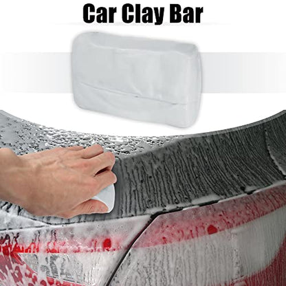 X AUTOHAUX Car Clay Bar Wash Mud White 100g Detailing Cleaning Polishing Tool for Cleaning Cars RV Boats Bus Coating - color: White
