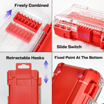 Geinxurn 66Pieces Impact Screwdriver Bits Set, Magnetic S2 Steel 1”/2”/3” Phillips/Square/Torx/Slotted Bits Tips,Impact Bit Holder and Nut Driver with Storage Box Case - style: UTCM066