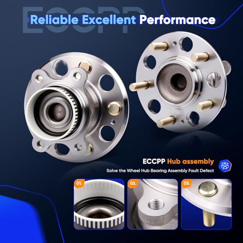 ECCPP 512437 Wheel Bearing Hub Assembly for Hyundai Sonata 2010-2014 | for Kia Optima 2011-2016 5 lugs w/ABS Sensor Pre-Greased Sealed - size: 512437