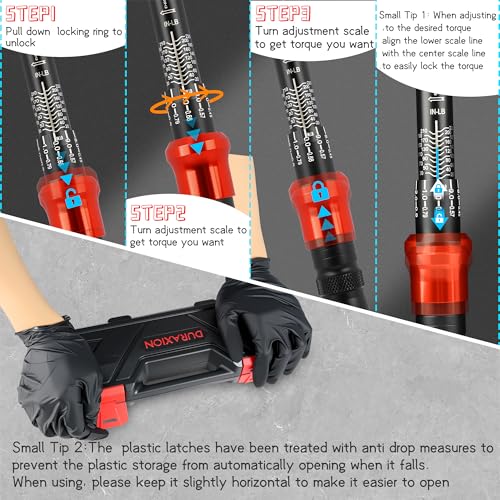 1/4-Inch Drive Torque Wrench 20-240in.lb/2.3-27.1Nm | ±3% Precision Dual Direction Torque Wrenches with 72-Tooth Dual Range Scales - size: 1/4" DR.『20-240 IN.LB』
