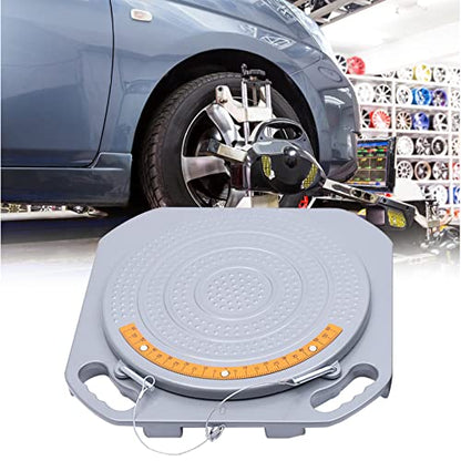 2 Pcs Professional Wheel Alignment Turn Plates, Car Alignment Tool Kit, Precision Auto Alignment Turn Plate w/ 1° Increment Scales for Shops & Home Garages(Chocks Included)