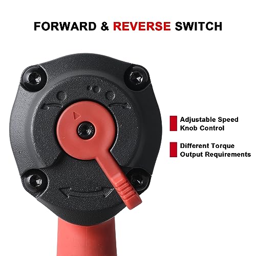 AEROPRO TOOLS 1/2-Inch composite Mini Air Impact Wrench(AP9515),compact design with 810FT-LBS strong torque