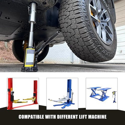RULLINE Jack Lifting Jack Pad Lift Point Adapter with Magnetic（Magnet Reinforcement to Prevent Falling Off） Compatible with Rivian R1T R1S -4 Pack with Storage - style: Magnetic and Screw Reinforcement