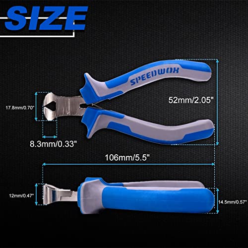 SPEEDWOX 4 Inches End Nippers Precision End Cutters Pliers Nail Pulling | Mini End Cutting, Fine Pliers with Spring, Micro Functional Small Wire Cutter, Jewelry Making & Shoes Repair Wire Twisting - style: 4" End Cutting Plier