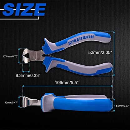 SPEEDWOX 4 Inches End Nippers Precision End Cutters Pliers Nail Pulling | Mini End Cutting, Fine Pliers with Spring, Micro Functional Small Wire Cutter, Jewelry Making & Shoes Repair Wire Twisting - style: 4" End Cutting Plier