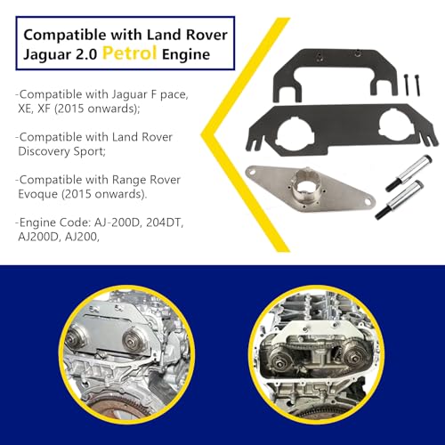 Wostore Camshaft Timing Locking Tool kit Compatible with Land Rover 2.0 Diesel Petrol Engine Evoque 2.0T JLR INGENIUM I4 2.0L, OEM JLR-303-162/1631/1630/1635/1636