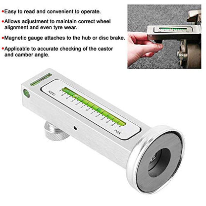 Tbest Wheel Alignment Kit,Adjustable Strong Magnetic Level Gauge Four Wheel Positioner Camber Castor Angle Measure Checking Aid Tool Camber Castor Alignment Magnetic Gauge
