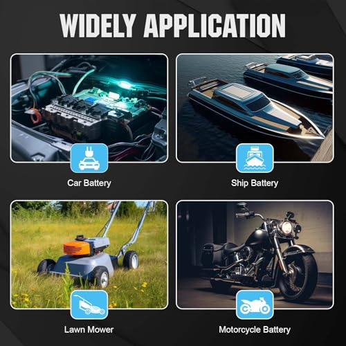 ECO-WORTHY 12V 5A Automatic Smart Battery Charger and Maintainer LCD Display for Lead Acid and Lithium (LiFePO4) Battery